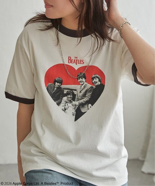 The Beatles tシャツ ザ ビートルズ リンガープリントTシャツ メンズ