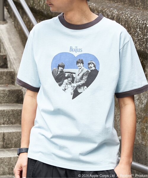 The Beatles tシャツ ザ ビートルズ リンガープリントTシャツ メンズ
