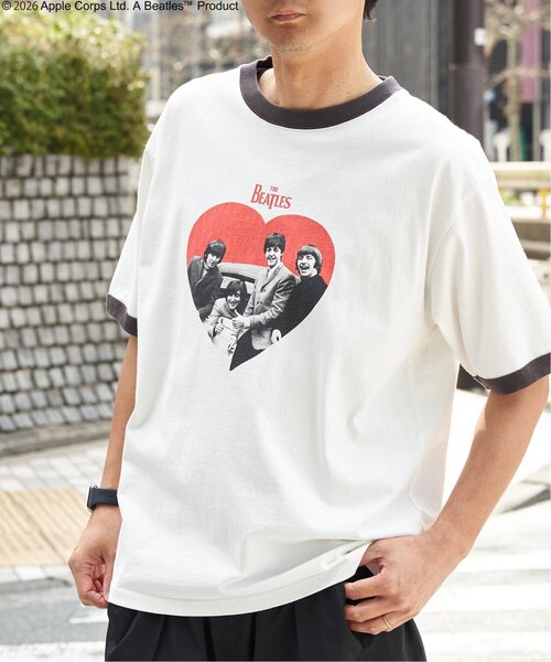 The Beatles tシャツ ザ ビートルズ リンガープリントTシャツ メンズ