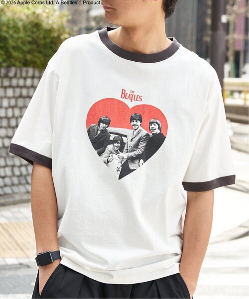 The Beatles tシャツ ザ ビートルズ リンガープリントTシャツ メンズ 