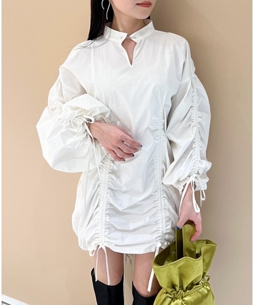 「SNIDEL」 長袖チュニック ONE SIZE ホワイト レディースの画像