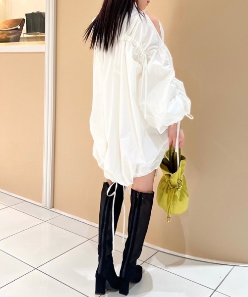 「SNIDEL」 長袖チュニック ONE SIZE ホワイト レディースの画像