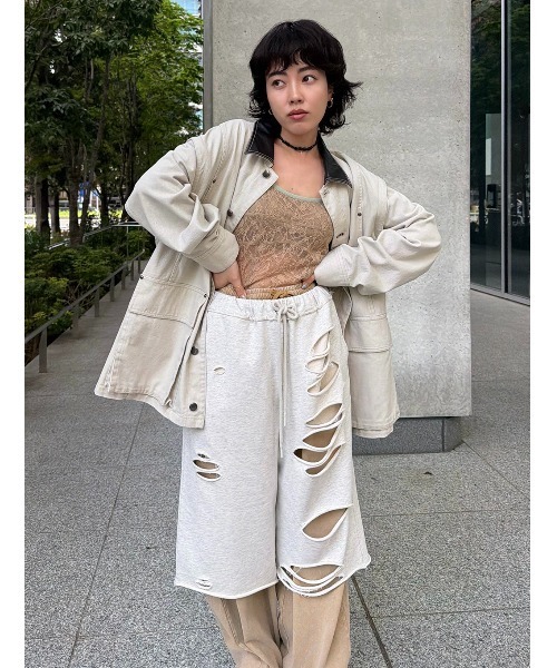ELCHELE（エルチェレ） ワイドパンツ ハーフパンツ パンツ 短パン