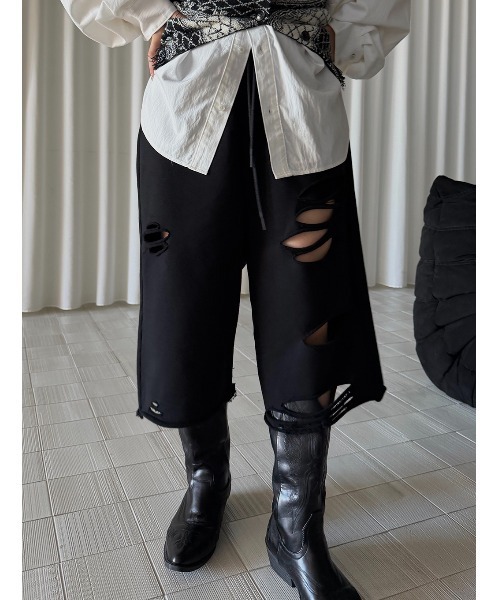ELCHELE（エルチェレ） ワイドパンツ ハーフパンツ パンツ 短パン