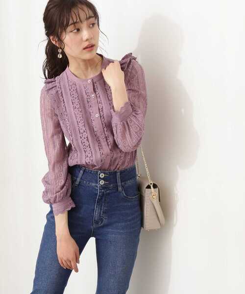 「PROPORTION BODY DRESSING」 長袖ブラウス MEDIUM ダークグレー レディース_画像4
