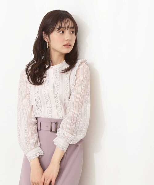 「PROPORTION BODY DRESSING」 長袖ブラウス MEDIUM ダークグレー レディース_画像6