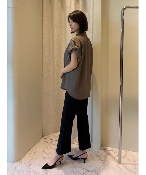 ブラウス シャツ COLUMN / ロールアップブラウス レディースの画像