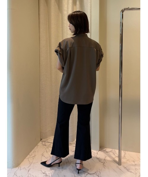 ブラウス シャツ COLUMN / ロールアップブラウス レディースの画像