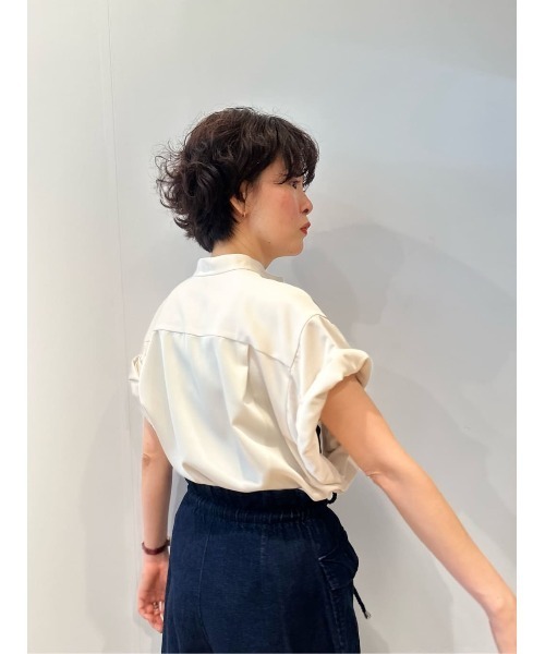 ブラウス シャツ COLUMN / ロールアップブラウス レディースの画像
