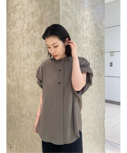 ブラウス シャツ COLUMN / ロールアップブラウス レディースの画像