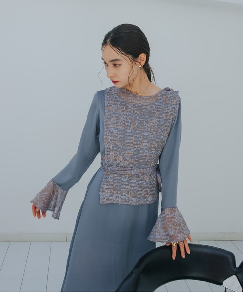 「sahara」 コンビワンピース FREE ネイビー レディース_8