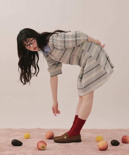 loin nuit ワンピース striped polo onepiece / ストライプポロ