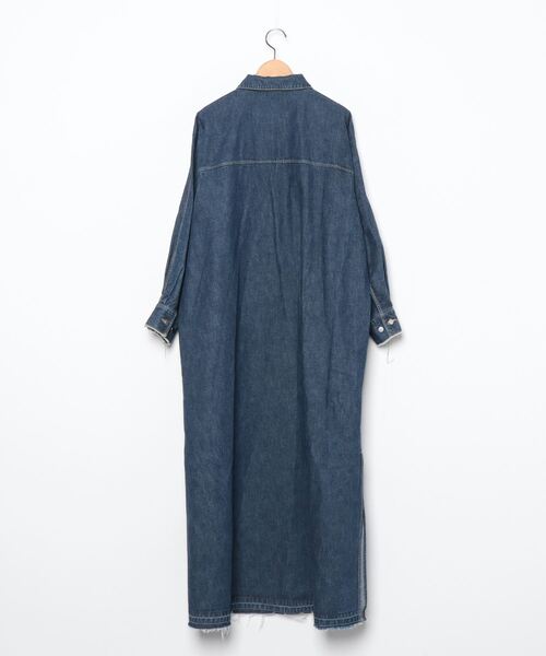 「ASTRAET」 シャツワンピース - ネイビー レディース_画像2