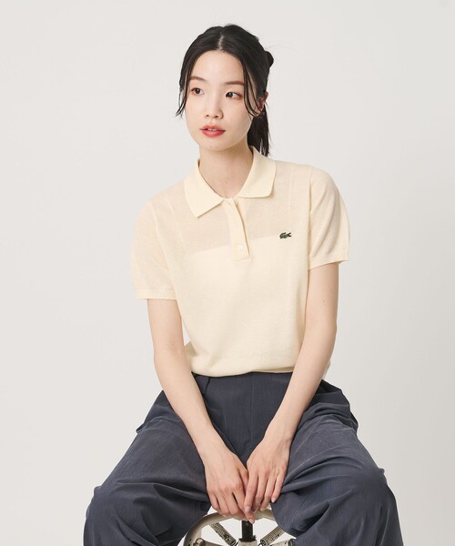 LACOSTE(ラコステ) ポロシャツ ポロ 「LACOSTE」ラメニット LACOSTE(ラコステ) ポロシャツ ポロ 「LACOSTE」ラメニット