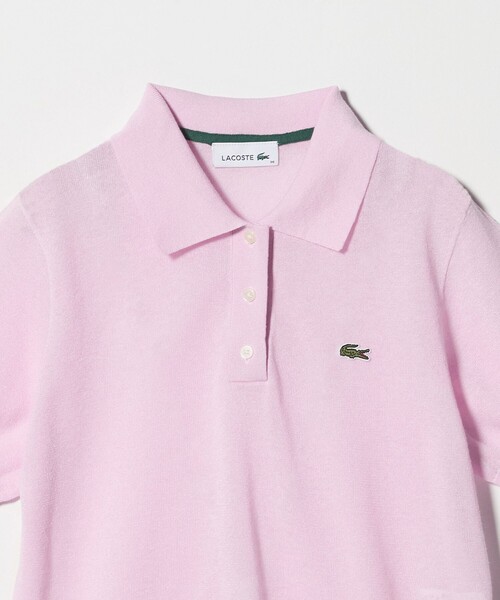 ポロシャツ ポロ 「LACOSTE」ラメニット ポロシャツ レディースの画像