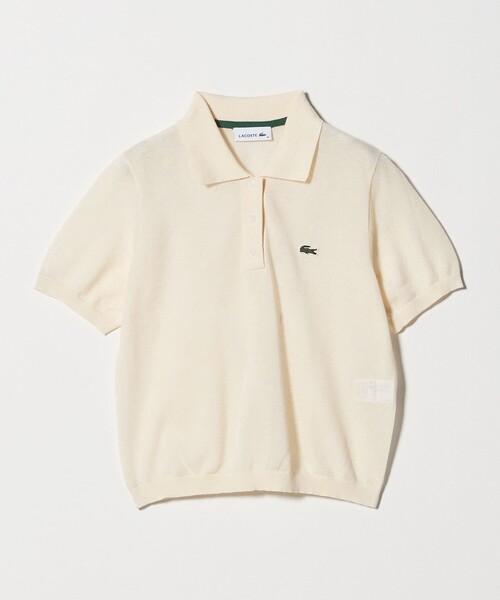 ポロシャツ ポロ 「LACOSTE」ラメニット ポロシャツ レディースの画像