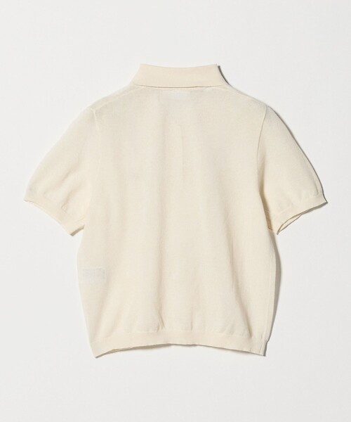 ポロシャツ ポロ 「LACOSTE」ラメニット ポロシャツ レディースの画像