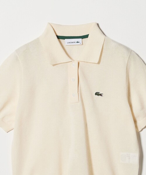 ポロシャツ ポロ 「LACOSTE」ラメニット ポロシャツ レディースの画像