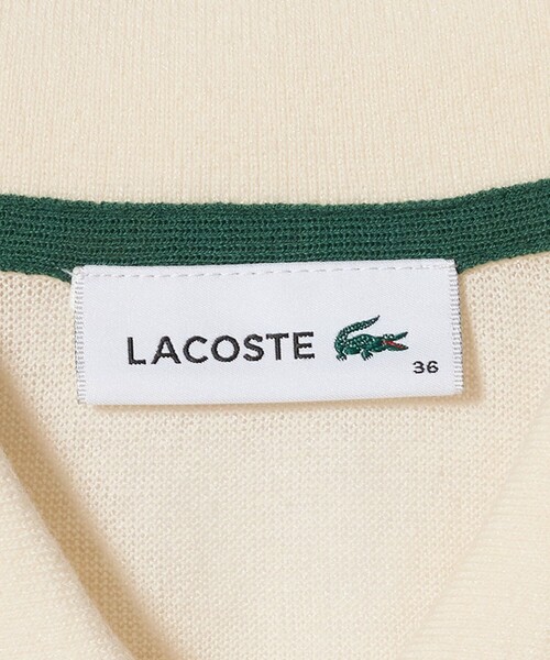 ポロシャツ ポロ 「LACOSTE」ラメニット ポロシャツ レディースの画像