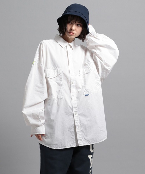 「GEORGE'S」 長袖シャツ MEDIUM ホワイト メンズ_画像6