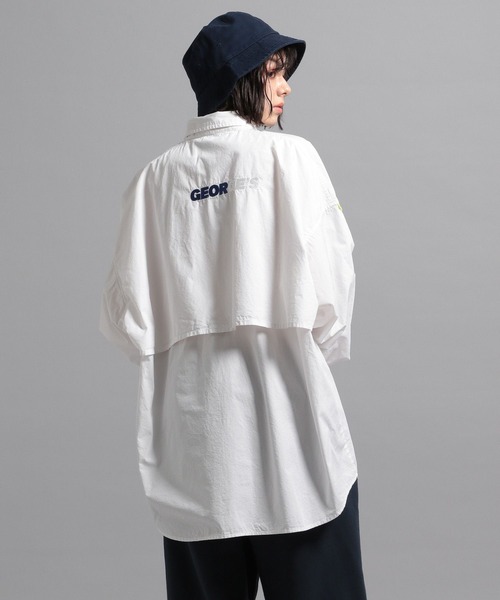 「GEORGE'S」 長袖シャツ MEDIUM ホワイト メンズ_画像8