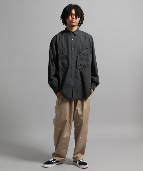 「GEORGE'S」 長袖シャツ MEDIUM ホワイト メンズ_画像9