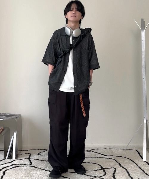 「WYM LIDNM」 カーゴパンツ M ブラック メンズ_画像3