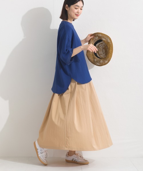 OMNES（オムネス） ロング スカート 撥水加工タックイージースカート