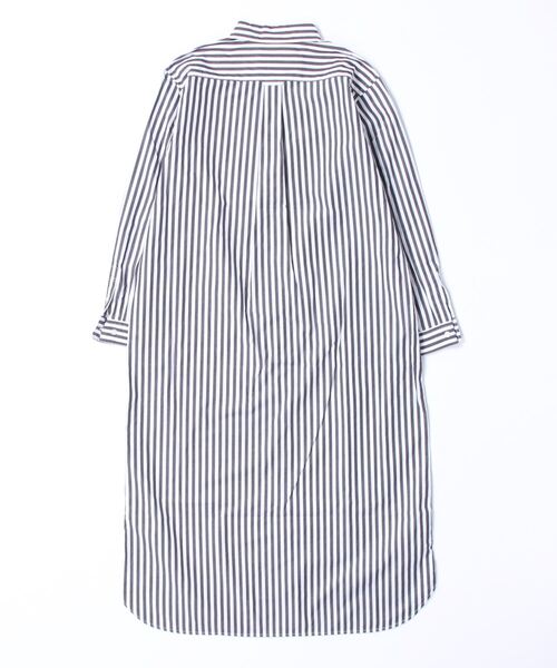 「BEAMS BOY」 シャツワンピース ONE SIZE ネイビー レディース_画像2
