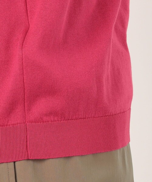 JOHN SMEDLEY ピンク リブ編み セーター S リブ　ニット　コットン JOHN SMEDLEY（ジョンスメドレー） セーター ニット 「別注J」JOHN