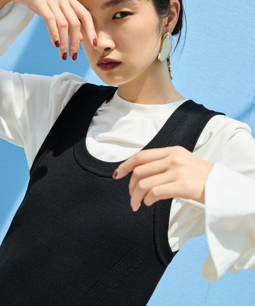 OMMO TUCK DRAPE T-SH 半袖 ブラック OMMO（オーエムエムオー） tシャツ TUCK DRAPE LONG SLEEVE TOP