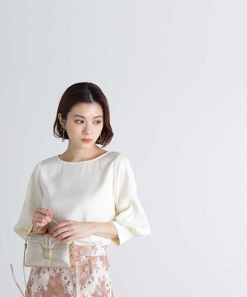 「NATURAL BEAUTY BASIC」 7分袖ブラウス SMALL ブルー レディース_画像5