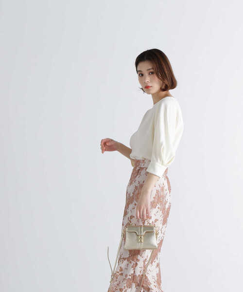 「NATURAL BEAUTY BASIC」 7分袖ブラウス SMALL ブルー レディース_画像6