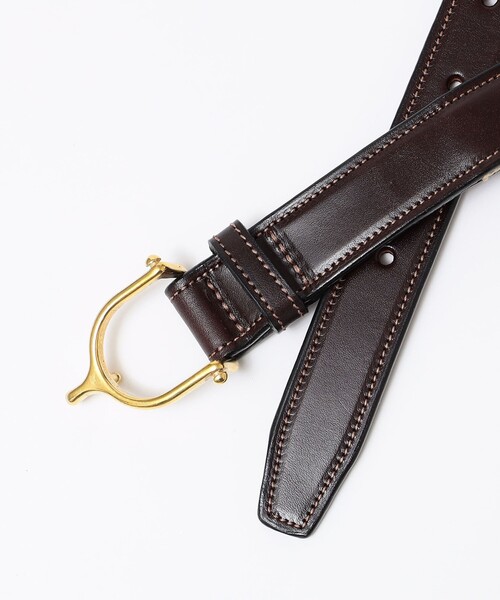 「TORY LEATHER」 ベルト 34 サンドベージュ メンズ_画像2