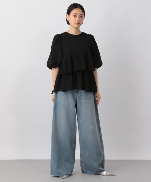 「A part by」 デニムパンツ MEDIUM ライトブルー レディース_画像3