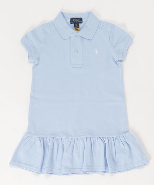 ワンピース コットン メッシュ ポロドレス RALPH ラルフ コットン メッシュ POLO LAUREN CHILDRENSWEAR，ポロ ローレン