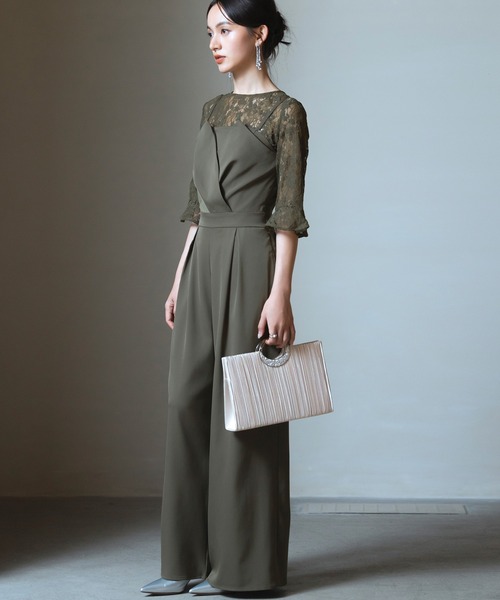DRESS+ パンツドレス レースブラウス ジャンプスーツ