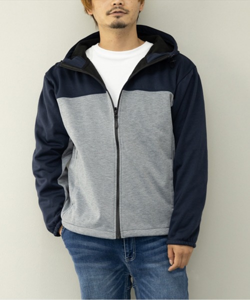 HyopStyle. ウインドブロックパーカー　Lサイズ ネイビー STYLEBLOCK（スタイルブロック） パーカー PERFECTWINDPROOFフリース