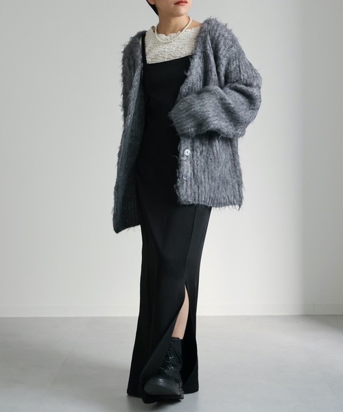 ap retro カーディガン シャギーニットオーバーカーディガン