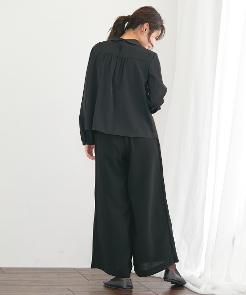 Neina セットアップ 「喪服・礼服」洗える防しわゆるロールネック