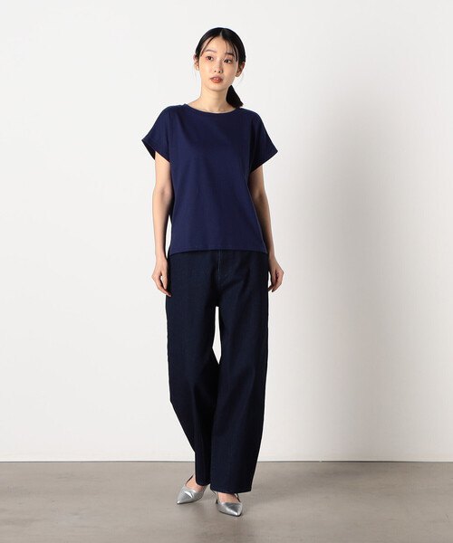 【関税込】 半袖Tシャツ - ネイビー COMME CA ISM tシャツ 日本の色 Tシャツ レディース : ZOZOTOWN