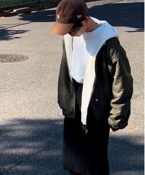 ブルゾン アウター 2way リバーシブル フードボアブルゾン レディース