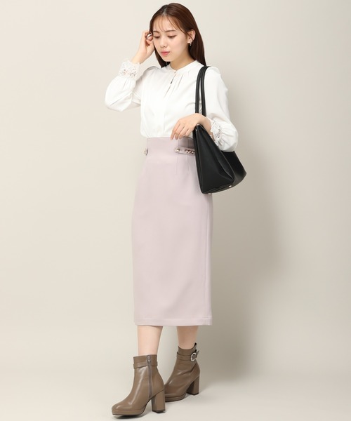 Max Mara - ベージュ タイトスカート サイドファスナーの通販 by