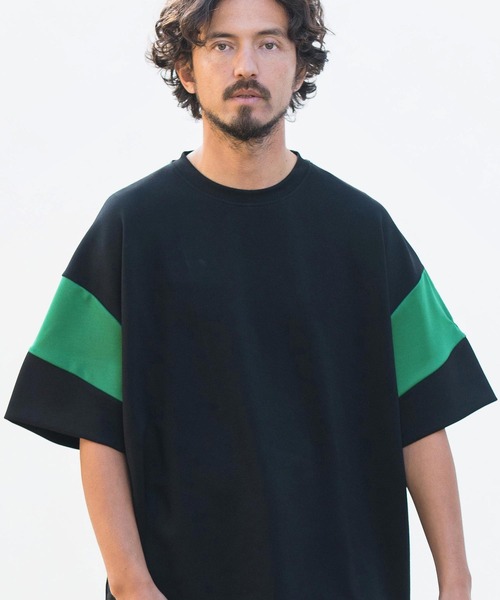【祝開店！大放出セール開催中】 CAMBIO メンズ 袖切り替えポンチカットソー mt8754- tシャツ トップス