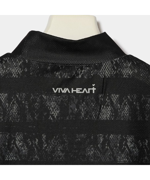 【新品】ビバハート ゴルフウェア ポロシャツ 刺繍ロゴ入り 白×メッシュ切り替え 新品】ビバハート ゴルフウェア ポロシャツ 刺繍ロゴ入り 白