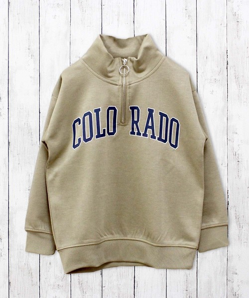 ZIーON（ジーオン） トレーナー ハーフジップ ロゴトレーナー キッズ