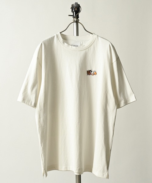 ATELANE tシャツ ATELANE/16/-OE天竺ワンポイント刺繍TEE（トラ