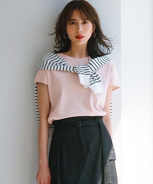 【接触冷感/洗える】フレンチスリーブ IT TEE 23区 tシャツ 「接触冷感/洗える」フレンチスリーブ IT TEE