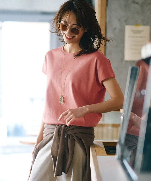 23区 tシャツ 「接触冷感/洗える」フレンチスリーブ IT TEE