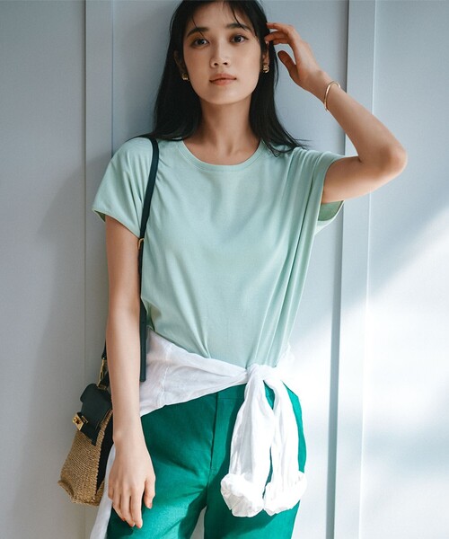 【接触冷感/洗える】フレンチスリーブ IT TEE 23区 tシャツ 「接触冷感/洗える」フレンチスリーブ IT TEE